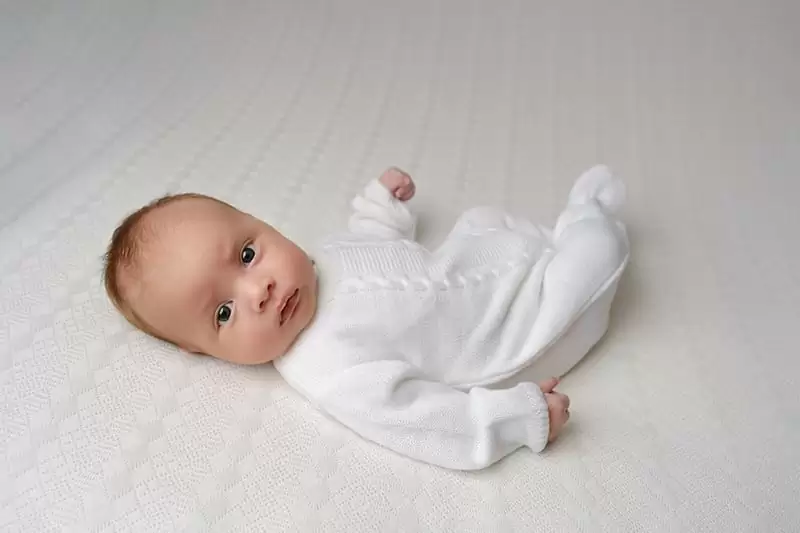 Newborn white cable knit onesie louth