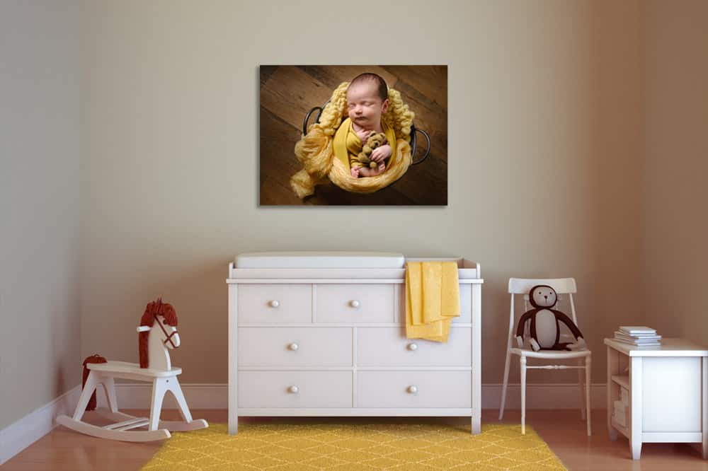 yellow newborn photography set