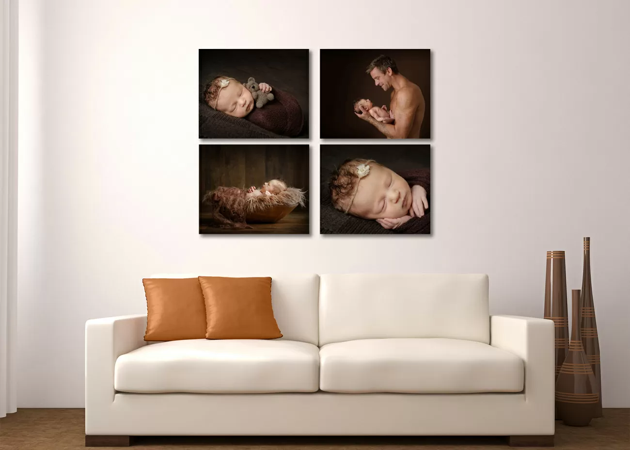 Wall art collection newborn photography portraits